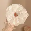 Scrunchie de rede retrô de alta qualidade, elástico de cabelo versátil oversized estilo coreano, acessório de cabelo de alta elasticidade para outono e inverno