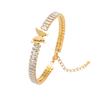 Pulsera para Mujer Transfronteriza de Zirconio Acero Inoxidable Pulsera Ojos de Aceite Pulsera Mariposa Corazón Pulsera de Moda Europea y Americana