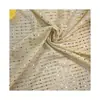 Tela de malla con lentejuelas cuadradas de rayas verticales doradas, tela con lentejuelas de cuentas brillantes, tela para falda de vestido formal de escenario en stock