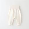 Calça de Bebê Algodão Botões Calça Barriga Roupas para Recém-Nascidos Calça de Cintura Alta para Bebê Calça com Gancho que Não Sai