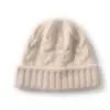 Gorro de Cachemira 2026 Otoño e Invierno Nuevo Estilo Moda Femenina Casual Elegante Gorro con Orejeras con Patrón Trenzado Color Sólido Gorro Tejido