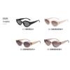 80312Gm Gafas de Sol de Alta Gama del Mismo Estilo para Mujer con Decoración Anti-UV Moda Retro Ovaladas Gafas de Sol