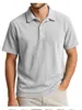 Camiseta Polo de Manga Corta con Media Cremallera 2026 para Hombre Primavera y Verano Holgada Casual Color Sólido Superior Marca de Moda Ropa para Hombre Transpirable