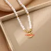 Venda quente transfronteiriça colar de aço titânio corpo inteiro luxo leve personalidade feminina moda banho ouro 18K corrente clavícula joia não desbota