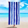 Toalha de Praia Listrada Simples Amazon Microfibra Absorvente Toalha de Banho de Praia Toalha de Praia Listrada Transfronteiriça Personalização