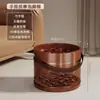 Tina Avanzada para Lavar Pies de Casa Cubo para Pies Barril de Madera Madera de Cedro Madera Maciza Cubo para Pies con Masaje Conservación del Calor Calefacción Tienda de Terapia para Pies Cubo de Baño