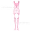 Europeu e americano jacquard estilingue um- corpo sexy meia líquida oco meia aberta transparente w314