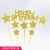 Bandera de Amor Estrellas Felices con Purpurina Día de San Valentín Hermosa Romántica Propuesta Decoración para Pastel de Cumpleaños Tarjeta