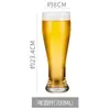 Vaso de cerveza de barril comercial de alta gama, vaso grande de cerveza de vidrio para el hogar famoso en Internet, vaso grande creativo de cerveza fina, taza personalizada de gran capacidad