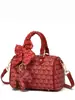 2025 Nuevo Bolso Boston Estampado de Nicho Retro Bolso de Mano para Mujer Bolso de Hombro Cruzado de Gran Capacidad para Viaje