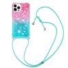 Adecuado para funda de teléfono móvil Iphone16, Funda Samsung S26Fe de Color Degradado Anticaída Cruzada Diagonal para Llevar en el Cuerpo con Arena Movediza, Funda Bicolor 18Pro