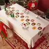 Toalha de Mesa de Natal Impermeável à Prova de Óleo Lavagem Gratuita à Prova de Escaldamento Toalha de Mesa de Jantar Toalha de Mesa de PVC Tapete de Mesa de Café Fonte Transfronteiriça Fábrica Personalizada