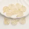 Flor de Rosa de Cristal con Agujeros y Base Transparente Cadena para Teléfono Pulsera Pendientes Borla Hanfu Accesorios para el Cabello DIY
