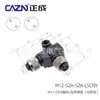 Conector M12 Zhengcheng Adaptador L I 3PIN4D5B código 8 enchufe de aviación impermeable macho y hembra de 12 núcleos