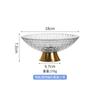 Haisman lujo ligero fondo de cobre patrón tejido plato de vidrio para frutas plato grande para frutas secas decoración de almacenamiento de mesa de café de sala de estar regalo