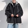 Jaqueta com capuz falsa NASA de duas peças masculina primavera e outono nova marca da moda para meninos jaqueta de carga