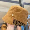 Sombrero de Pescador de Cubo con Estampado de Leopardo Nuevo para Mujer Adulta de Primavera y Otoño Sombrero de Cuenca Sombrero Protector Solar para Exteriores Sombrero de Sombra Coreano