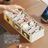 Caja Organizadora de Cables de Datos con Compartimentos Multifuncionales Caja de Gestión de Cables para Escritorio del Hogar Caja Organizadora para Cabezales de Cargador, Cables de Auriculares y Cables de Alimentación
