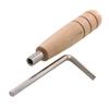 Llave hexagonal para varilla ajustable de guitarra, llave hexagonal, mango de madera, llave de núcleo de hierro para guitarra, llave metálica