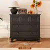 Gabinete de Almacenamiento de Madera Maciza Estilo Americano, Pequeño Gabinete de Pared para Sala de Estar, Aparador de Cinco Cajones para Dormitorio, Estante de Almacenamiento para el Hogar