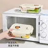 Caixa de Almoço de Vidro Borossilicato Alta para Trabalhadores de Escritório Aquecimento no Micro-ondas Caixa Bento Tigela Dedicada Caixa de Conservação Fresca Caixa de Refeição com Tampa e Compartimentos