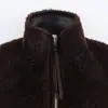 Colección Otoño/Invierno 2025: Moda Urbana Casual Cruzada Europea y Americana para Mujer Abrigo de Piel Sintética w025 11877