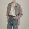 Colección de otoño: Camisa a cuadros retro de estilo japonés de manga larga, unisex, perfecta para usar en capas como prenda interior o exterior, moderna y elegante