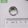 Accesorios de Perlas DIY Anillo Simple de Plata de Ley S925 Funda Vacía Accesorios Material de Funda para Anillo Hecha a Mano Pulsera Productos Semi-terminados