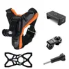 Adecuado para accesorios GoPro, soporte de barbilla para casco, juego 5 en 1, juego de soporte de fijación para casco de vehículo todoterreno