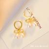 Aretes de Perla Natural Aini Beini Chapados en Oro Real Aguja de Plata S925 de Nicho Venta al por Mayor 2026 Aretes Incrustados con Diamantes de Zirconia