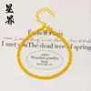 Tienda de Oro Mismo Estilo Pulsera de Calabaza y Mariposa Chapada en Oro, Moderna y Versátil, Brújula Incrustada de Diamantes, Pulsera de Monedas de Cinco Emperadores Hielo Triturado Venta al por Mayor