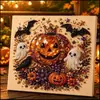 Nuevas Pegatinas de Perlas de Halloween Transfronterizas 5D Creativas Hechas a Mano Día de la Independencia Americana Pintura de Diamantes DIY Manualidades para el Hogar