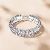 Joyería de Moda Europea y Americana Más Vendida Transfronteriza, Pulsera Minimalista Brillante Incrustada con Diamantes de Nicho, Accesorio de Novia Elegante y de Alta Gama