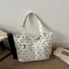 2026 Bolso Nuevo de Nailon con Estampado de Lunares Bolso Tote Casual Moda Estilo Coreano Versátil Gran Capacidad Bolso de Hombro