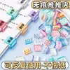 Clipe de pressão transparente multifuncional, porta-clipes coloridos para exames de estudantes, documentos e arquivos de escritório, clipe de fixação e armazenamento sem marcação