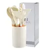 Set de 12 Espátulas y Cucharas de Silicona Espátula de Silicona Antiadherente Espátula de Silicona de Grado Alimenticio para el Hogar Juego de Utensilios de Cocina de Silicona