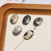 Contas de Pedra Natural Irregular Geométricas Formato Oval Quadrado Redondo com Furo Vertical para Brincos Pulseira Acessórios