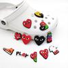 Bonito da moda marca desenho animado amor caverna sapatos sapatos flor sapato fivela personalidade borracha macia faça você mesmo jardim sapatos acessórios fivela decorativa
