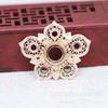 Yiwu fio de ouro cor-preservação cobre banhado a ouro DIY peça de flor incrustada grampo de cabelo grampo de cabelo bastão coroa de fênix acessórios feitos à mão B2841