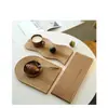 Tabla de Madera Corrugada Estilo Escandinavo Personalizada para Pan, Bandeja para el Hogar de Madera de Haya, Almacenamiento para Aromaterapia, Bandeja para el Té de la Tarde