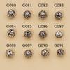 Joyería de plata de ley 925 al por mayor Accesorios DIY de plata tailandesa Cuentas sueltas Cuentas de plata 9/10mm Accesorios de cristal Cuentas de plata Cuentas huecas