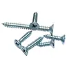 Nuevos Tornillos Autorroscantes de Cabeza Plana Estándar Tornillos para Madera de Zinc Azul y Blanco Tornillos de Alta Resistencia de Cabeza Phillips con Punta de Rosca para Madera M3.5 M4.2