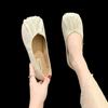 Zapatos de Abuela Flats para Mujer 2025 Nuevo Estilo Coreano Versátil Zapatos de Maternidad Antideslizantes Suela Suave Flats Zapatos de Frijol de Moda para Cuatro Estaciones