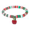 Mais Vendido Europeu e Americano Novo Vermelho, Verde e Branco Argila Polímerica Liga Letras Natal Enfeites de Mão Pendente Papai Noel Pulseira de Natal
