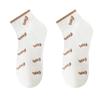 Otoño 2024 Nuevos Calcetines para Mujer con Cara Sonriente y Diseño Oscuro Calcetines para Mujer Estilo Académico Simple Calcetines Cortos Calcetines de Algodón Calcetines Zhuji