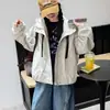 Chaqueta con capucha súper linda estilo coreano para niñas, nueva colección de otoño 2026, cortavientos para niñas, top para exteriores para niños, moderno