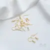 Accesorios de gancho para la oreja de acero de titanio que no se decoloran acero inoxidable simple clásico gancho para la oreja hecho a mano aretes DIY material para aretes de mano