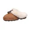 Pantuflas casuales de gamuza para mujer, con suela gruesa, para uso exterior y transfronterizo, nuevo estilo invierno 2026, cálidas y con forro de felpa