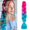 Fibra química de tres colores, cuatro colores, cinco colores, degradado, seda de alta temperatura, trenza grande, trenza jumbo, trenza burbuja, material para trenzas de cabello