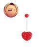 Amazon AliExpress está especialmente diseñado para anillo para el ombligo de amor arcilla blanda diamante corazón de melocotón mujeres embarazadas clavo para el ombligo varilla blanda adornos umbilicales